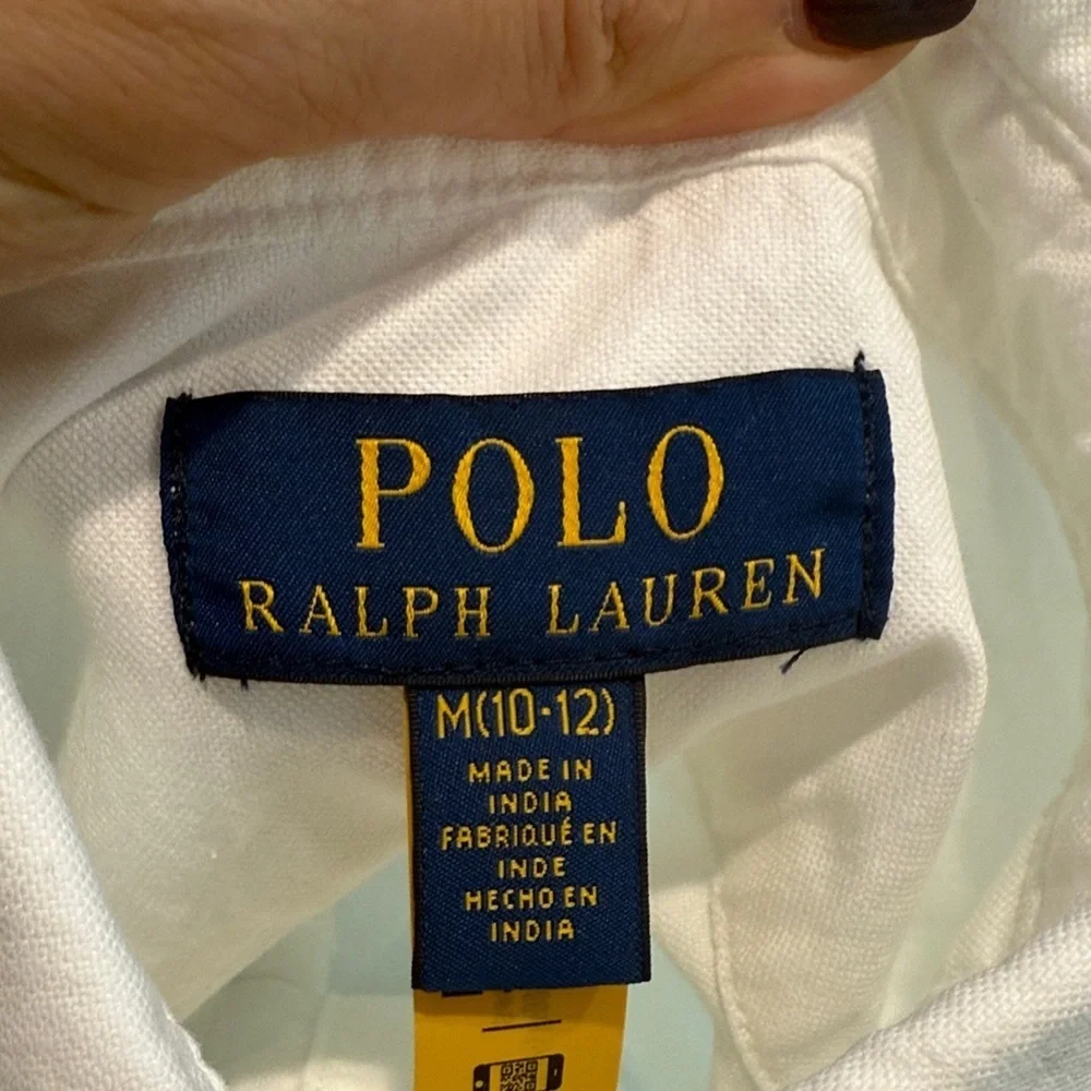 Polo by Ralph Lauren White Button Down Shirt Kids